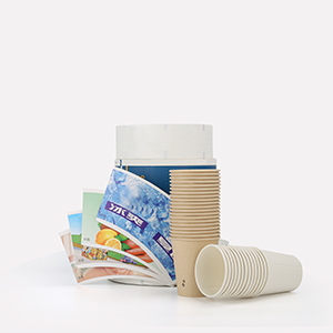 Non-plastic and degradable cup paper