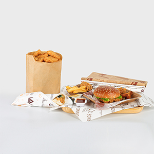 Fluoride-free and degradable grease-proof paper